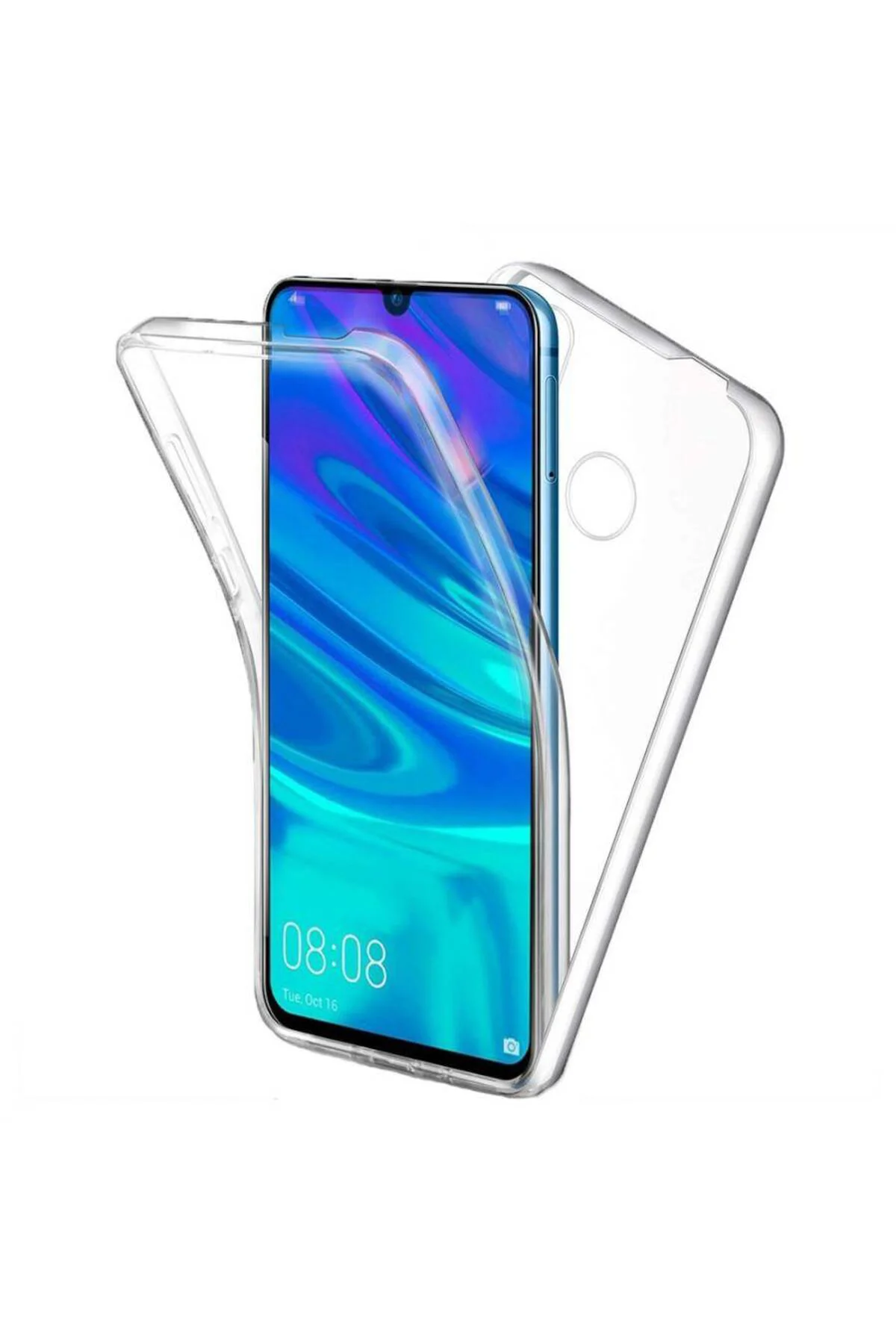 Huawei Y7 Prime 2019 Çift Taraflı Silikon Kılıf Şeffaf