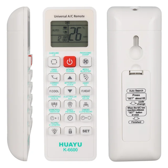 Huayu K-6600 Üniversal Akıllı Klima Kumandası 99% Uyumluluk LCD Ekranlı Fiyatı, Yorumları ve Özellikleri