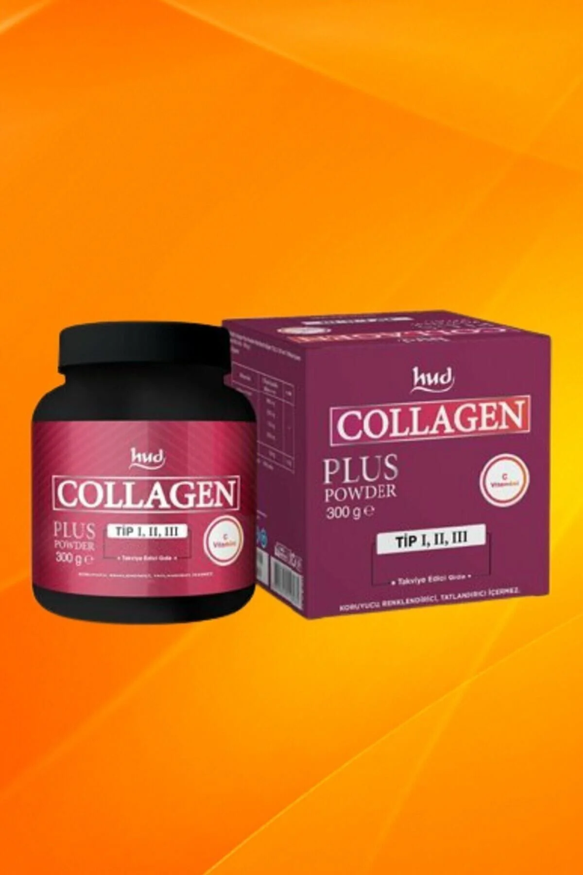 Hud Collagen Plus Powder-tip 1,2,3 Kolajen C Vitamini Içeren Takviye Edici Gıda (30 Günlük Porsiyon)