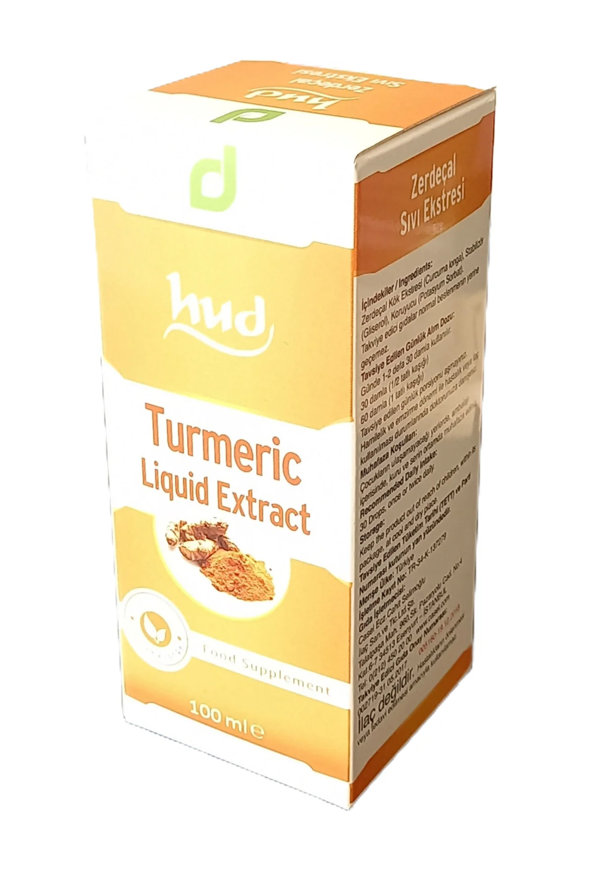 HUD Zerdeçal Sıvı Ekstresi 100ml - Turmeric Liquid Extract