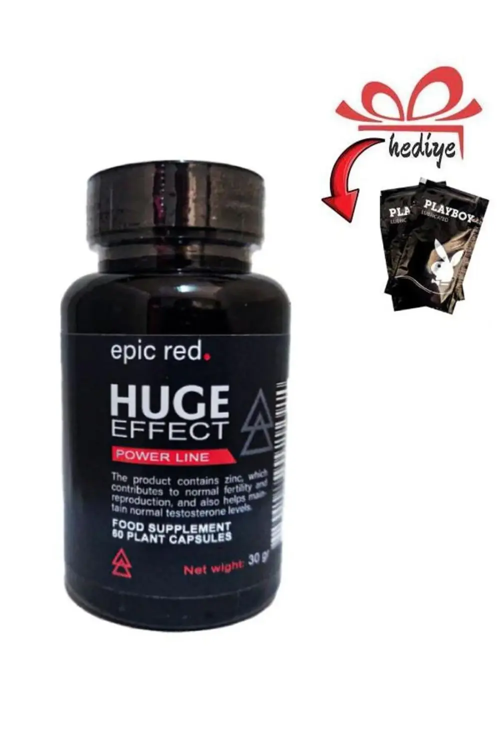 Huge Effect Erkeklere Özel Destekleyici 60'lı x 1 ad +Kayganlaştı