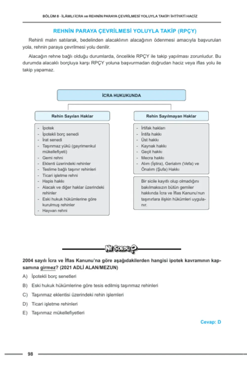Hukuk Atölyesi Hakimlik HMGS Çıkmış Soru Örnekli İcra İflas Hukuk