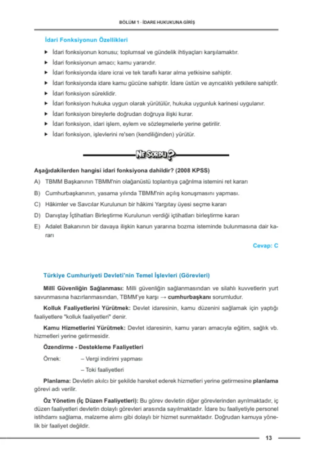 Hukuk Atölyesi Hakimlik HMGS Çıkmış Soru Örnekli İdare Hukuku Der