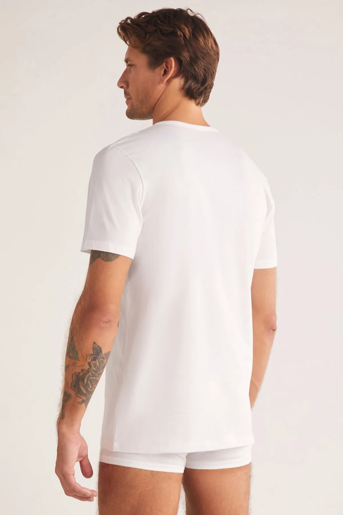 Hulio Erkek %100 Pamuk Bisiklet Yaka Kısa Kollu 2'Li Tshirt