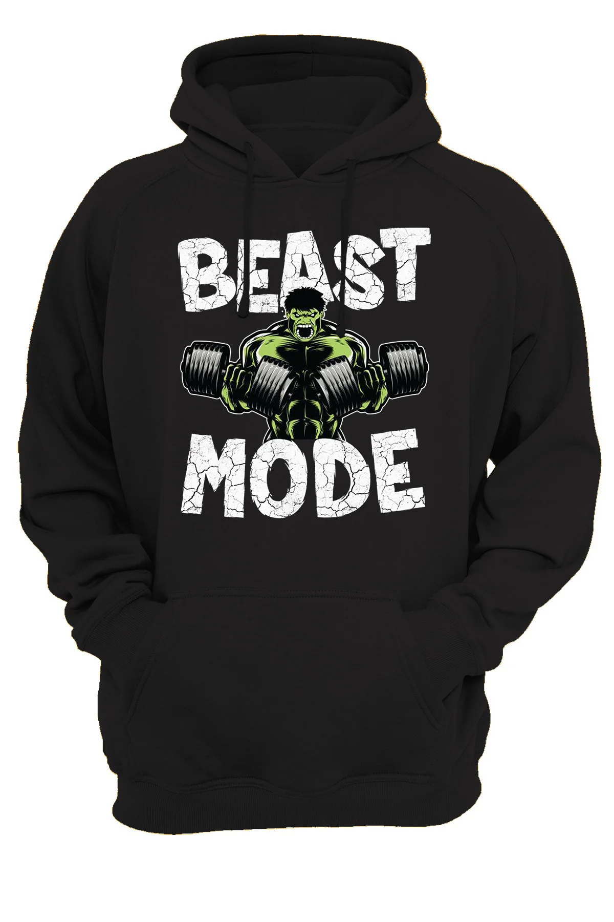Hulk Beast Mode Gym Baskılı Fermuarsız Kapüşonlu Sweatshirt Hoodie