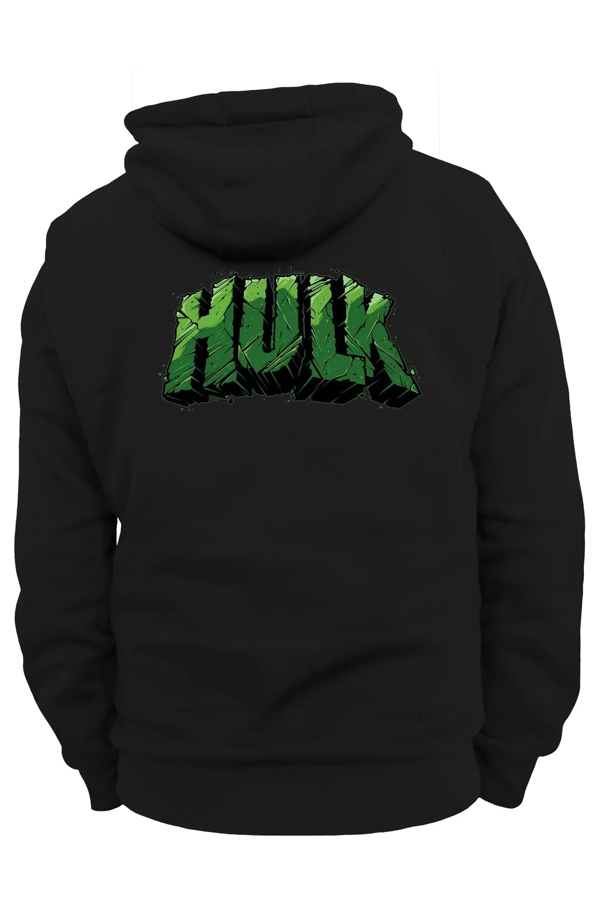 Hulk Gym Çift Taraflı Baskılı Fermuarsız Kapüşonlu Sweatshirt Hoodie