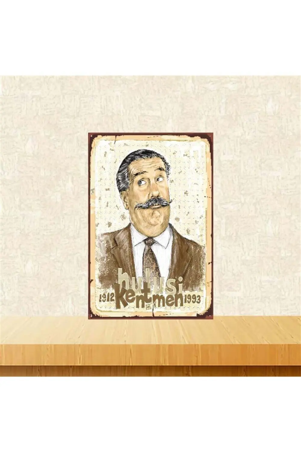 Hulusi Kentmen 20-30 Cm Retro Ahşap Poster