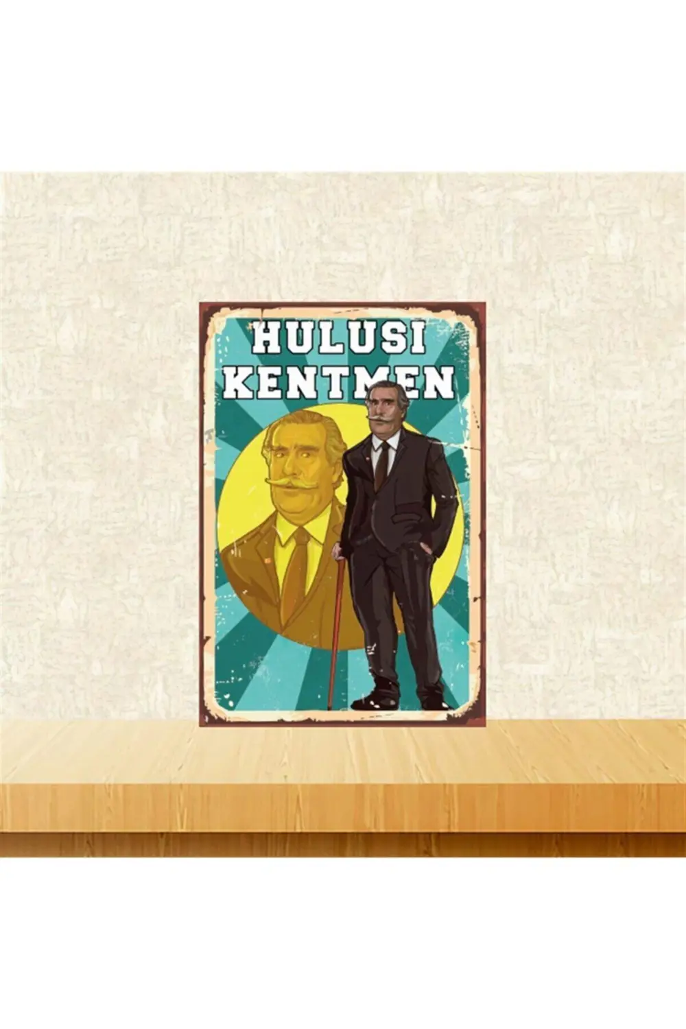 Hulusi Kentmen Tasarımlı 20-30 Cm Retro Ahşap Tablo Tkfx4964