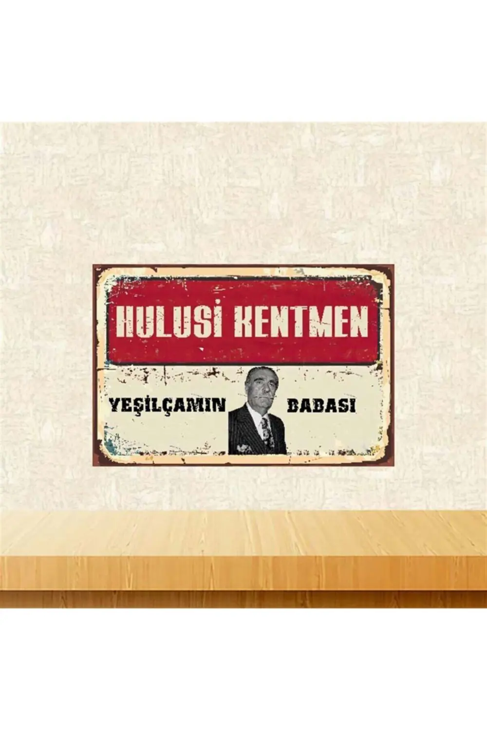 Hulusi Kentmen Yeşilçamın Babası Retro Ahşap Poster