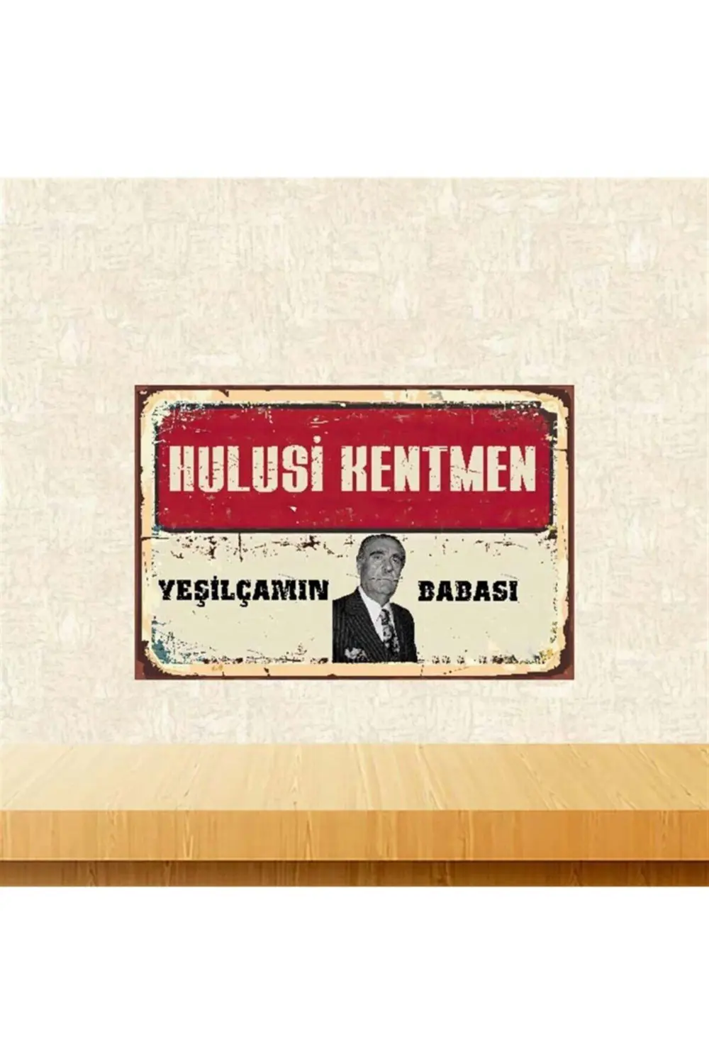 Hulusi Kentmen Yeşilçamın Babası Retro Ahşap Poster