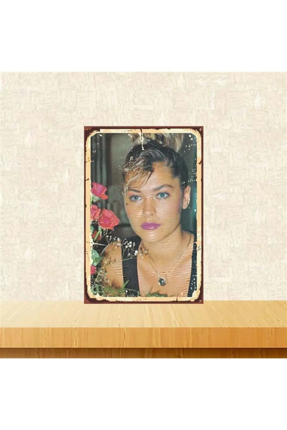 Hülya Avşar Retro Ahşap Poster 20-30 cm Tkfx3794