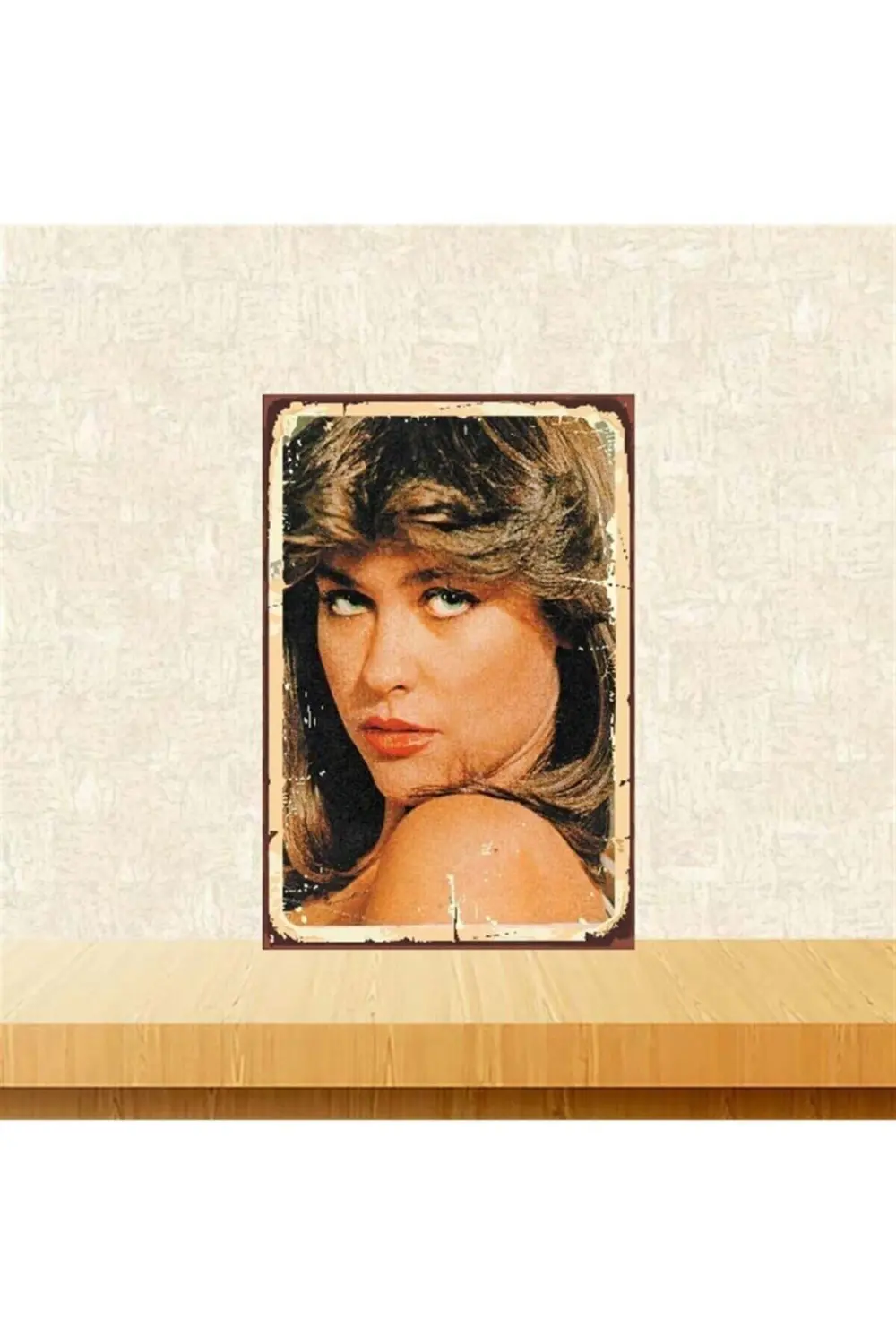 Hülya Avşar Retro Ahşap Poster Tkfx3849