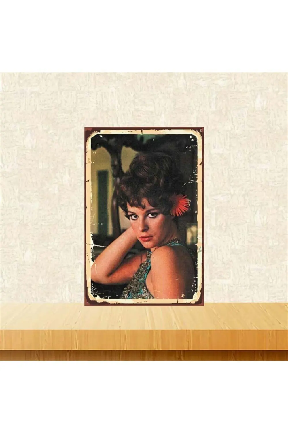 Hülya Koçyiğit 20-30 Cm Retro Ahşap Poster Tkfx3841