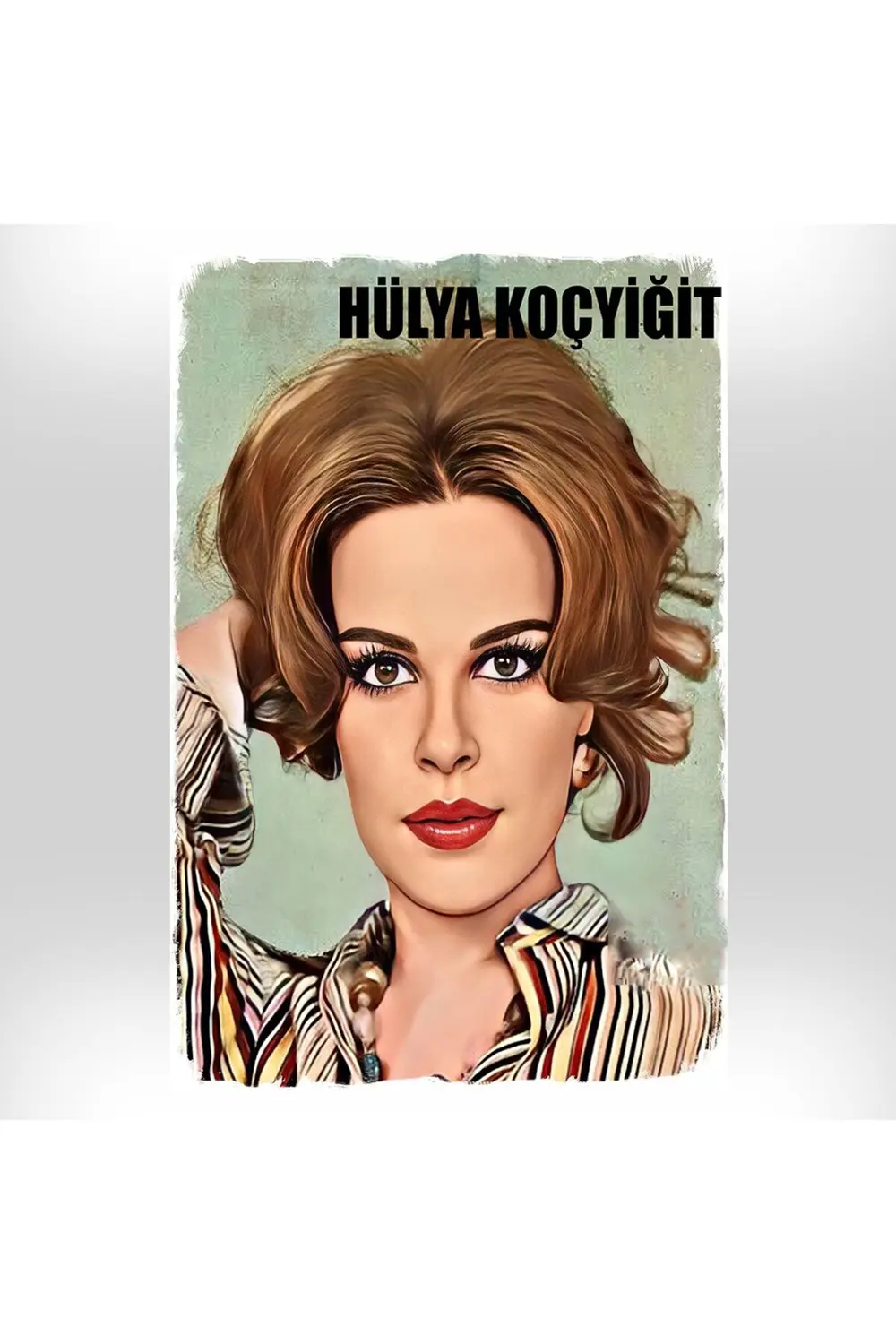 Hülya Koçyiğit Tasarımlı 20x30 Cm Retro Ahşap Poster