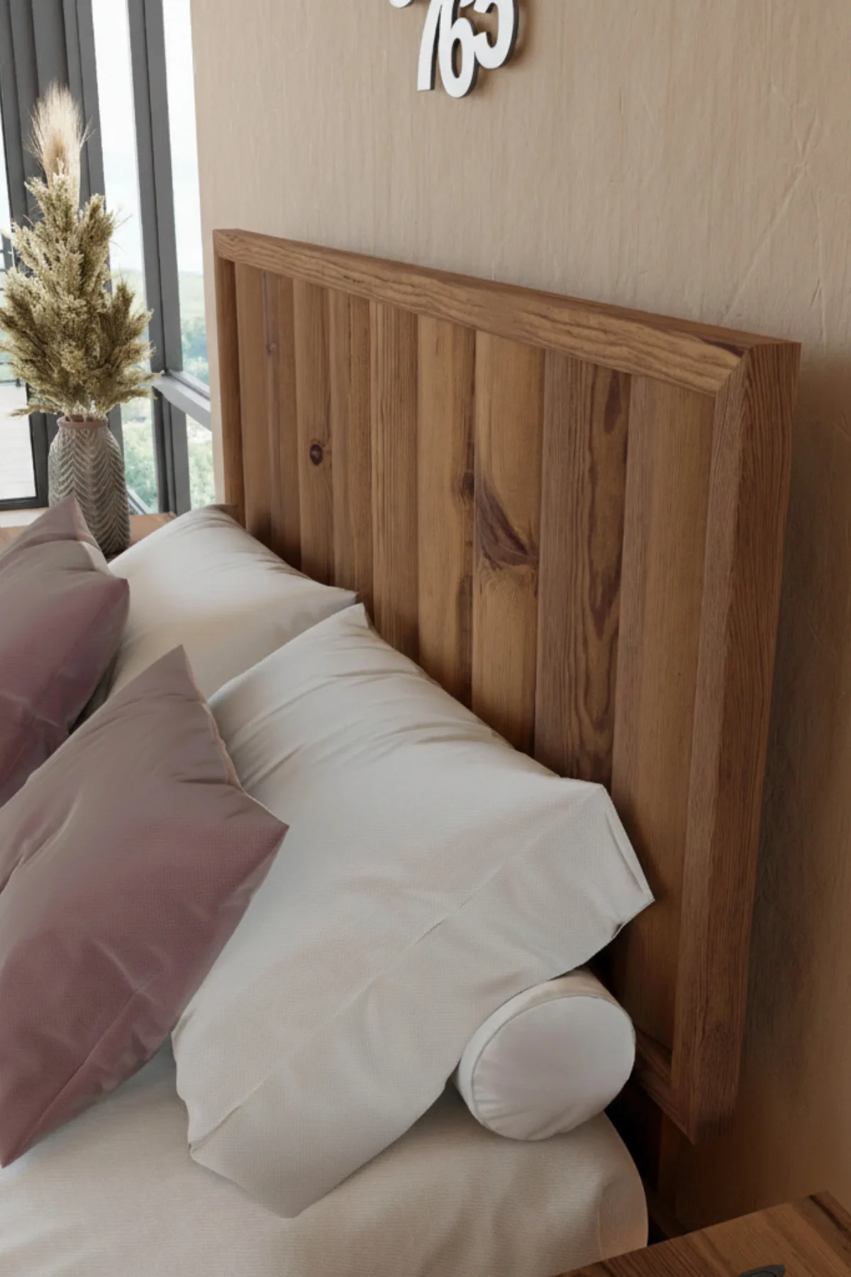 Hüma Model Dikey Başlıklı Masif Ahşap Karyola ve 2 Adet Komodin Kolay Kurulum Fırınlanmış İthal Sibirya Çamı 140x200 Yatak Uyumlu 2 Adet Komodin Hüma Model Dikey Başlıklı Masif Ahşap Karyola ve 2 Adet Komodin Kolay Kurulum Fırınlanmış İthal Sibirya Çamı 140x200 Yatak Uyumlu 2 Adet Komodin
