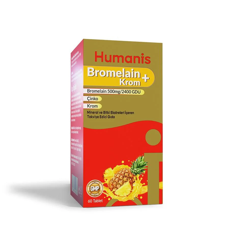 Humanis Bromelain + Krom 60 Tablet Humanis Bromelain + Krom 60 Tablet