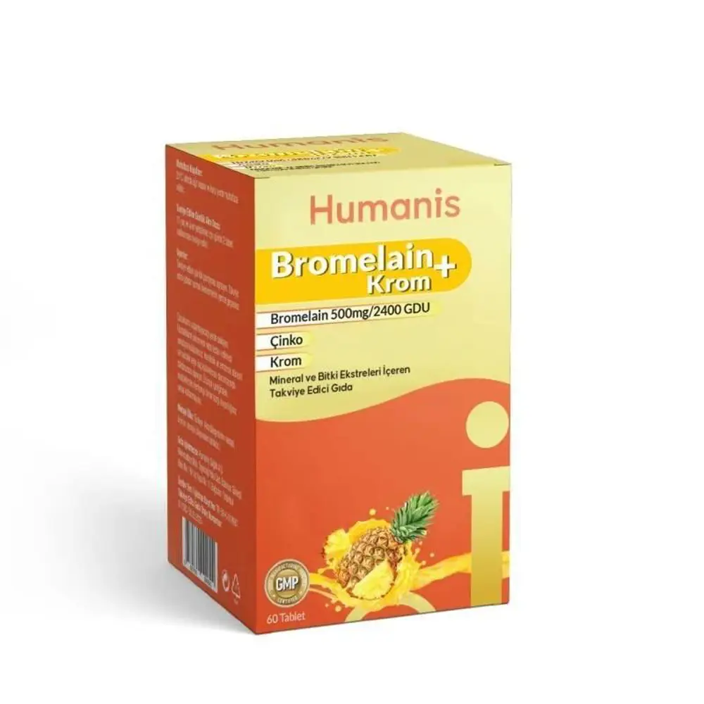 Humanis Bromelain + Krom 60 Tablet 8680760092631
