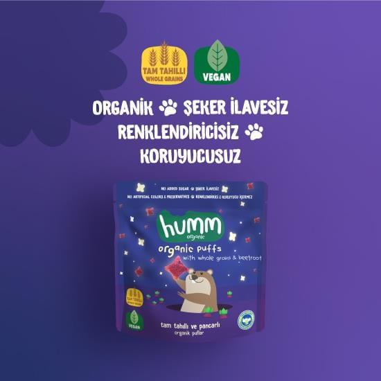 Humm Organik Pancarlı ve Tam Tahıllı Puflar 30 Gr Fiyatı, Yorumları ve Özellikleri