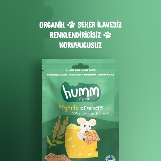 Humm Organik Peynirli Kinoalı Kraker 60 Gr Humm Organik Peynirli Kinoalı Kraker 60 Gr