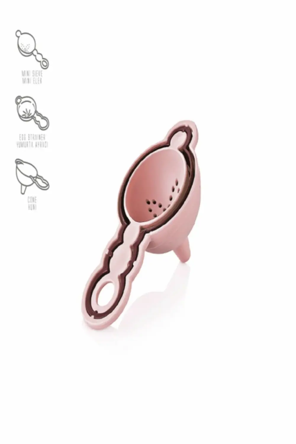 (HUNİ ÇAY SÜZGECİ YUMURTA SÜZGECİ) Tri Set (HUNİ ÇAY SÜZGECİ YUMURTA SÜZGECİ) Tri Set