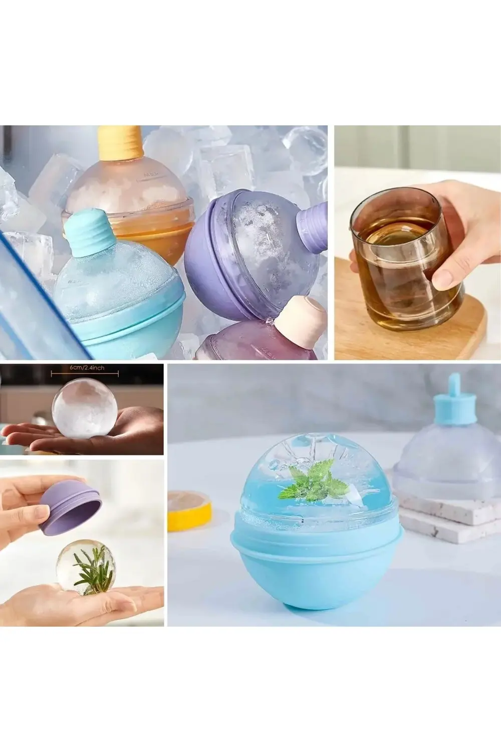 ® Hunili Altı Silikon Kolay Çıkabilen Büyük Boy Küre Buzluk