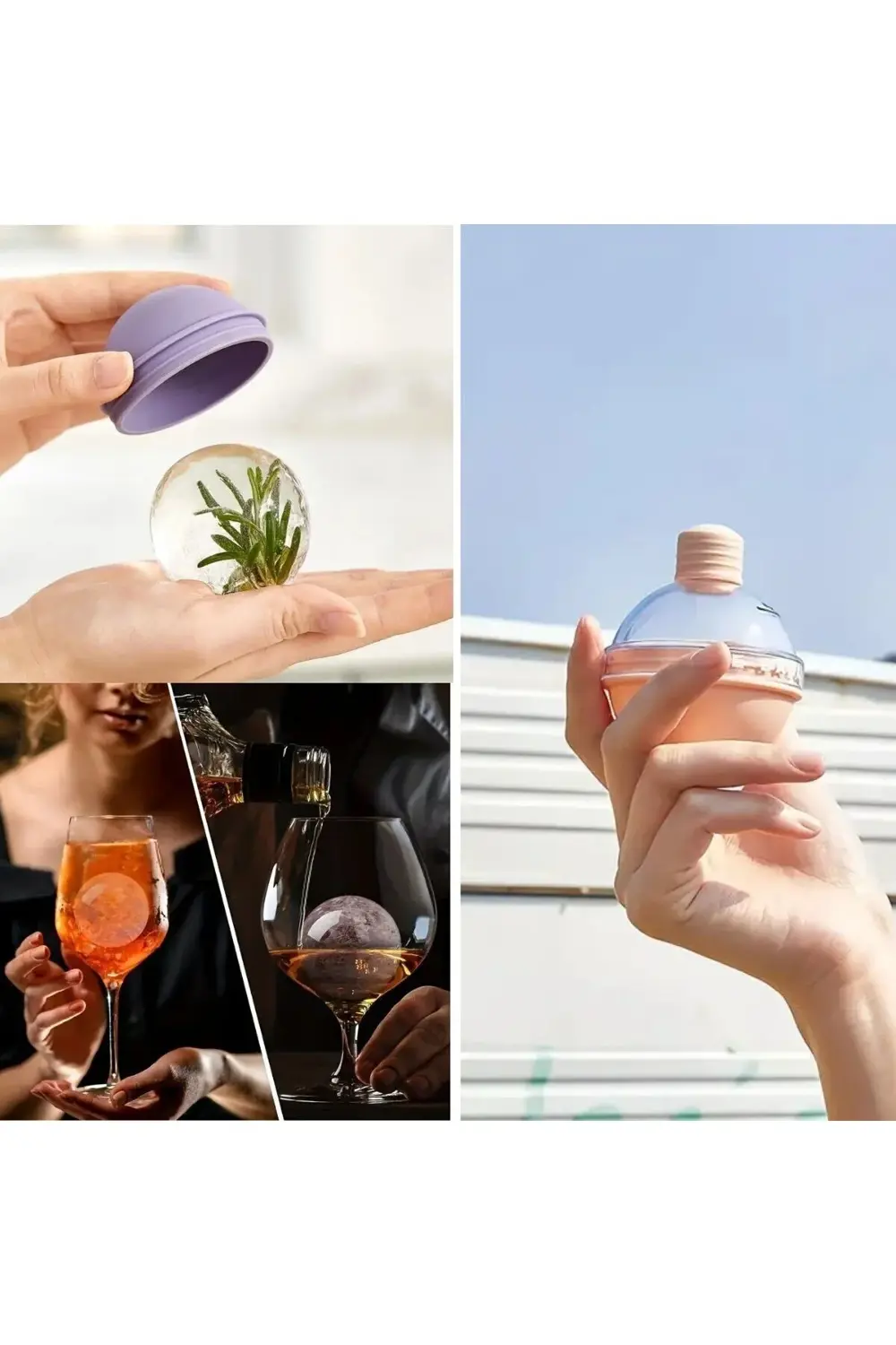 ® Hunili Altı Silikon Kolay Çıkabilen Büyük Boy Küre Buzluk