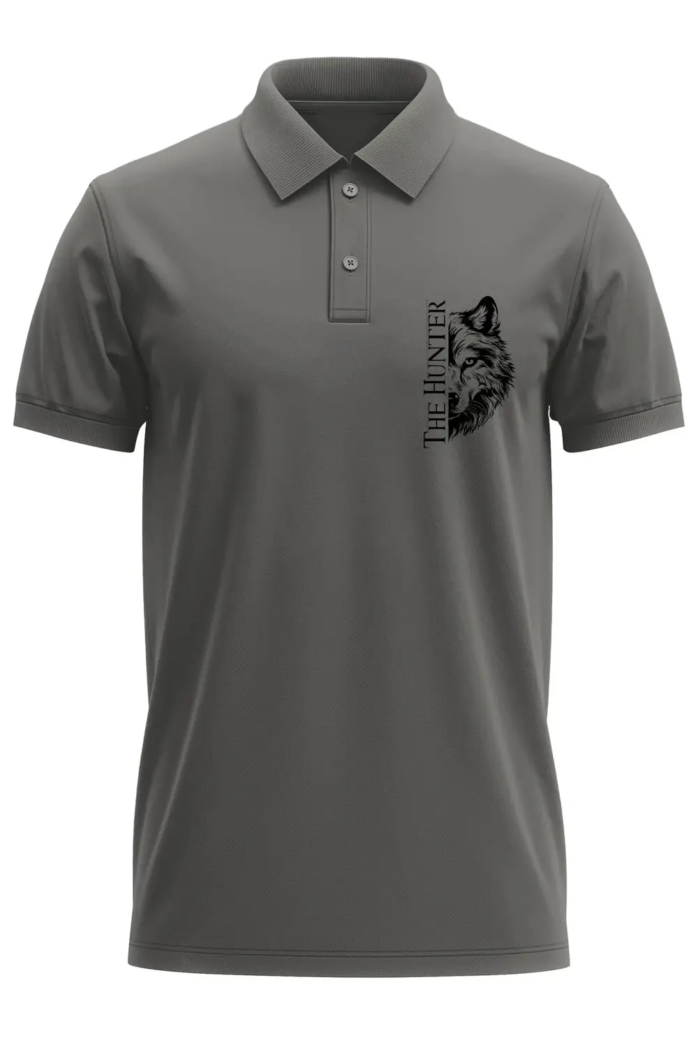 Hunter Avcı Baskılı %100 Pamuk Regular Fit Polo Yaka T-Shirt