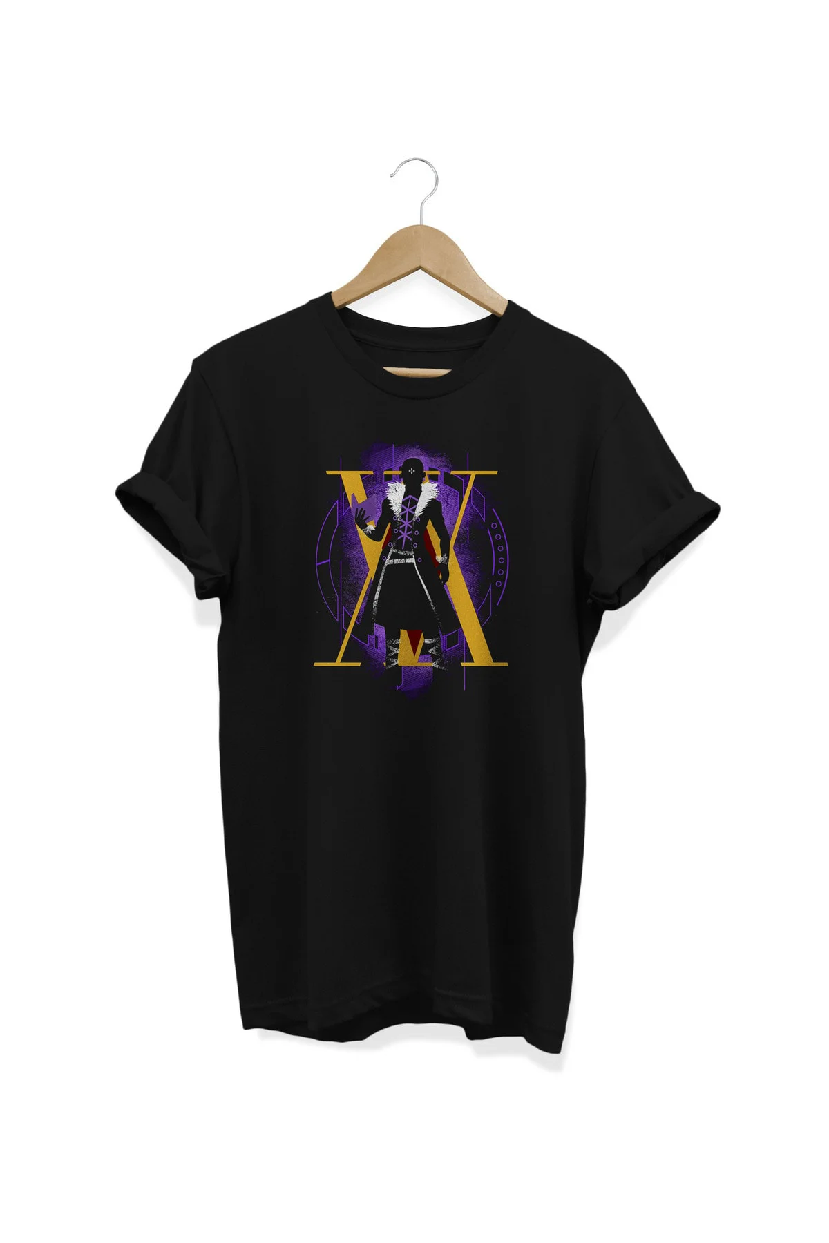 Hunter X Hunter Chrollo Lucifer Anime Baskılı %100 Pamuklu T-shirt