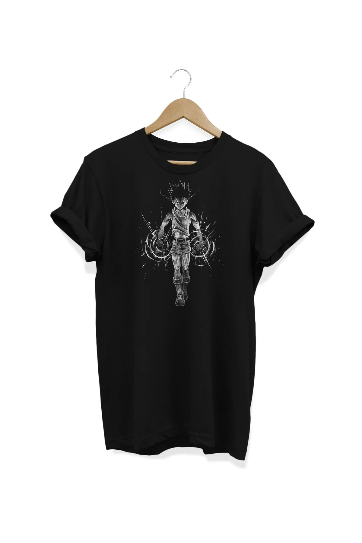 Hunter X Hunter Gon V2 Anime Baskılı %100 Pamuklu T-shirt Hunter X Hunter Gon V2 Anime Baskılı %100 Pamuklu T-shirt