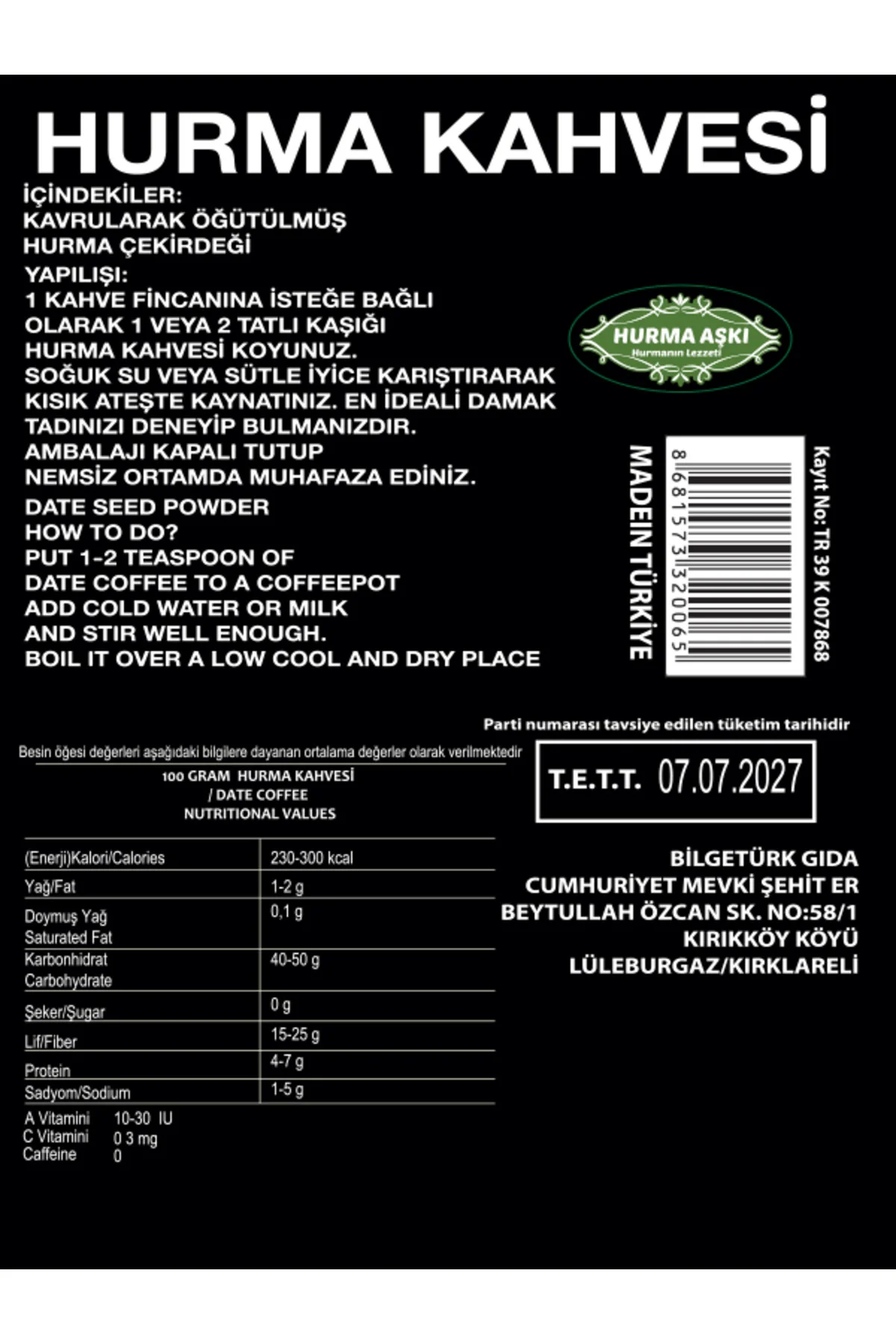 Hurma Aşkı 3x100 gr - Görsel 3