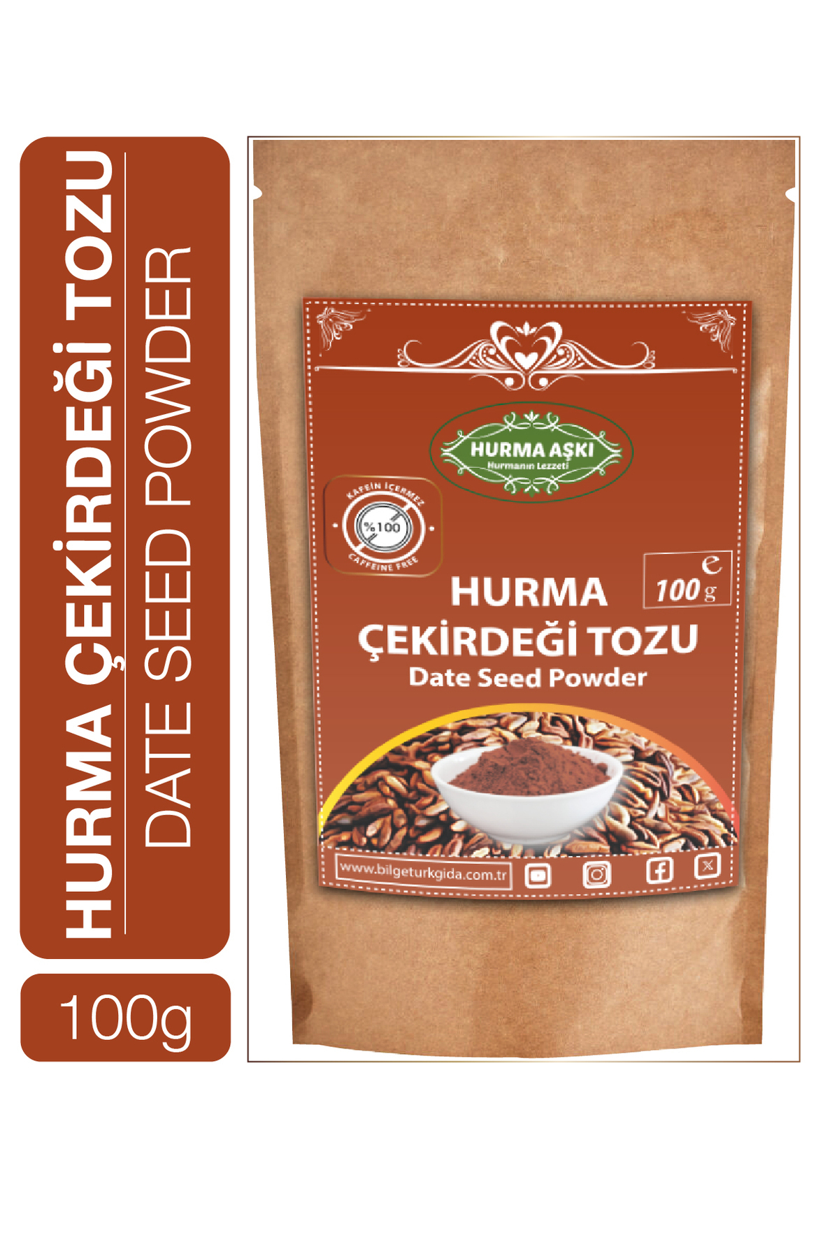 HURMA AŞKI Hurma Çekirdeği Tozu 100 Gr HURMA AŞKI Hurma Çekirdeği Tozu 100 Gr