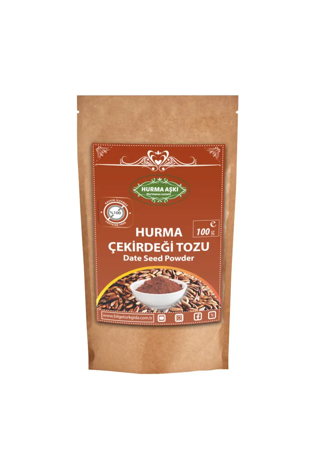 HURMA AŞKI Hurma Çekirdeği Tozu 100 Gr