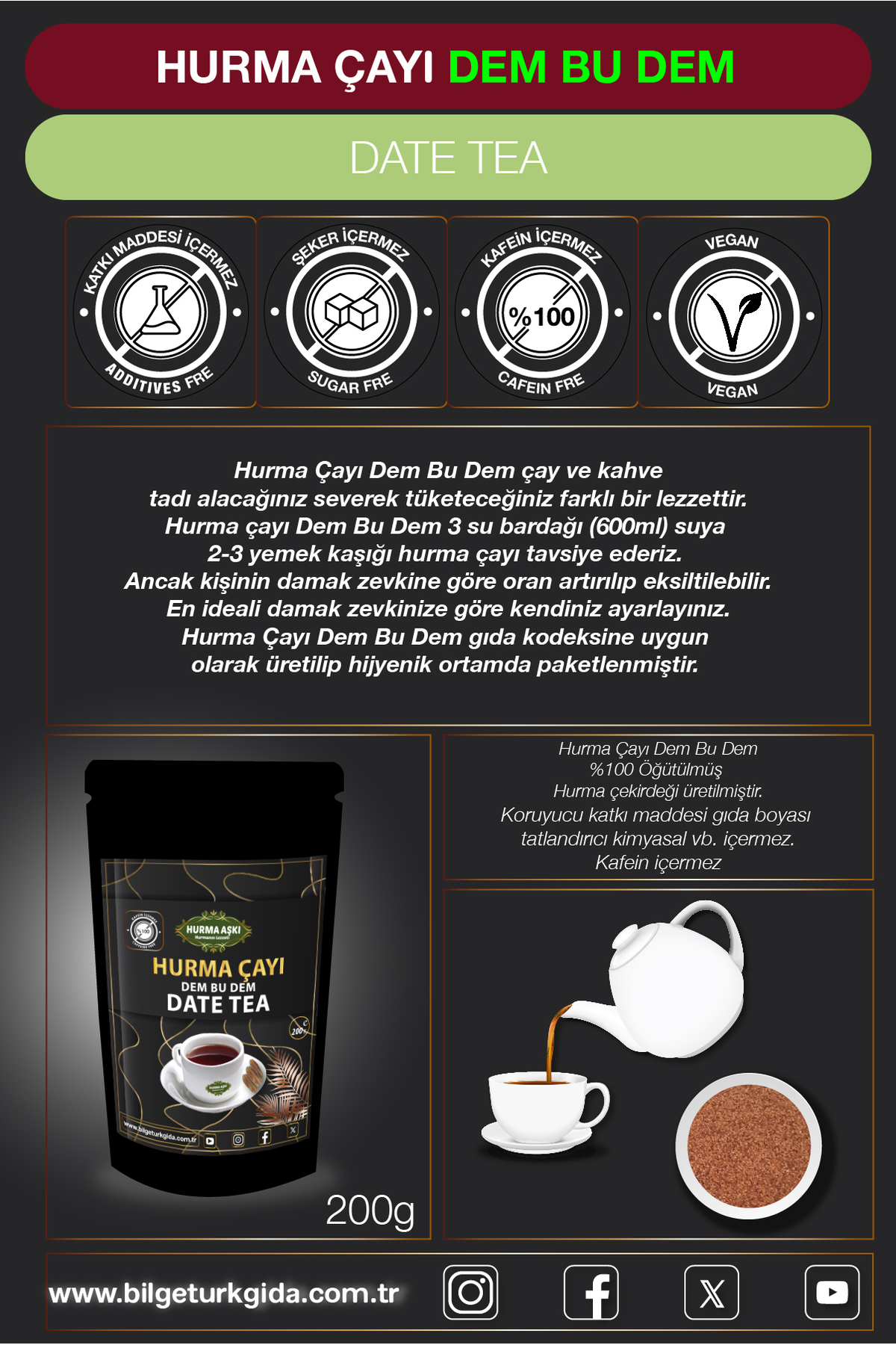 Hurma Aşkı Hurma Çayı Dem Bu Dem 200 Gr