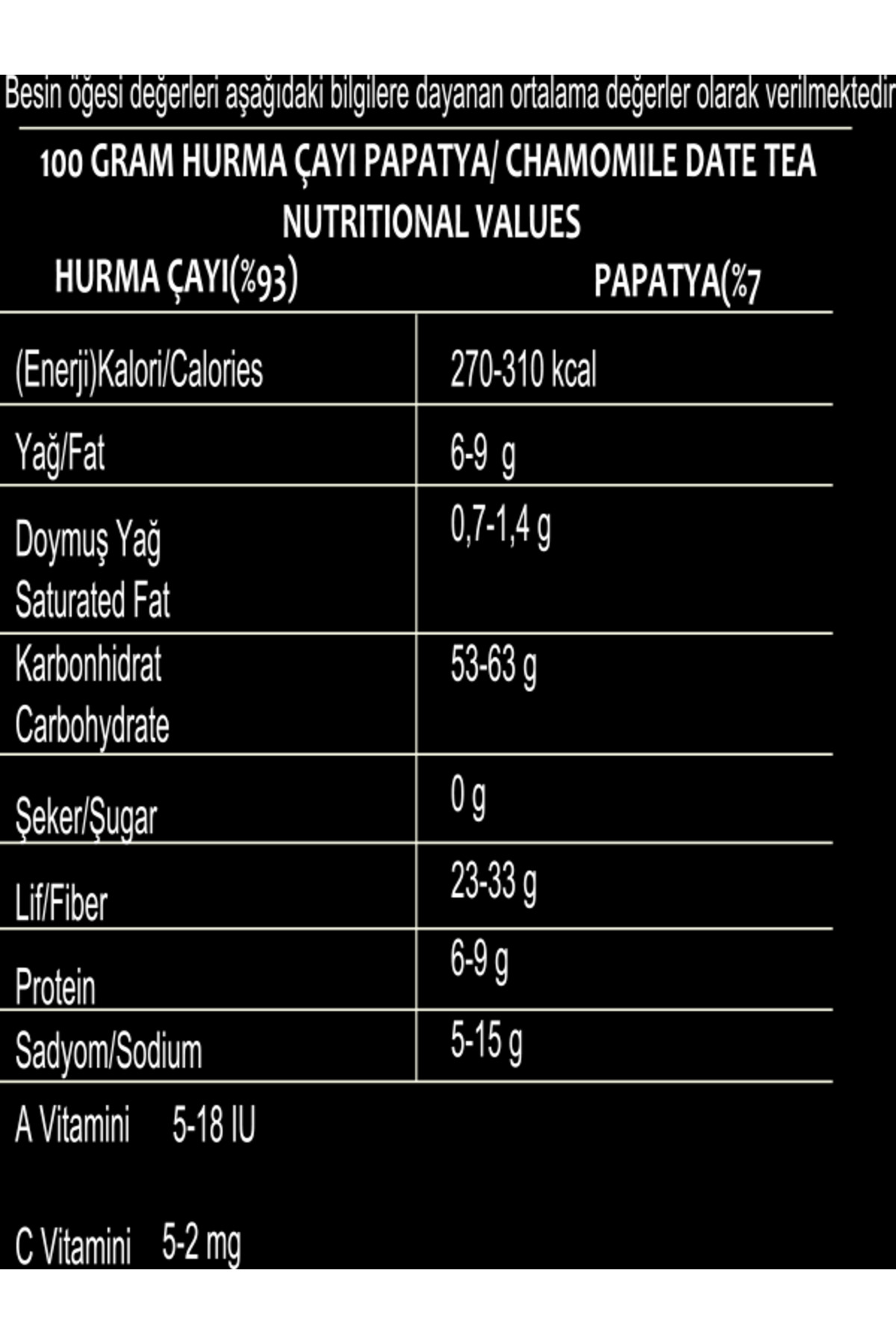Hurma Çayı Papatyalı 200 Gr