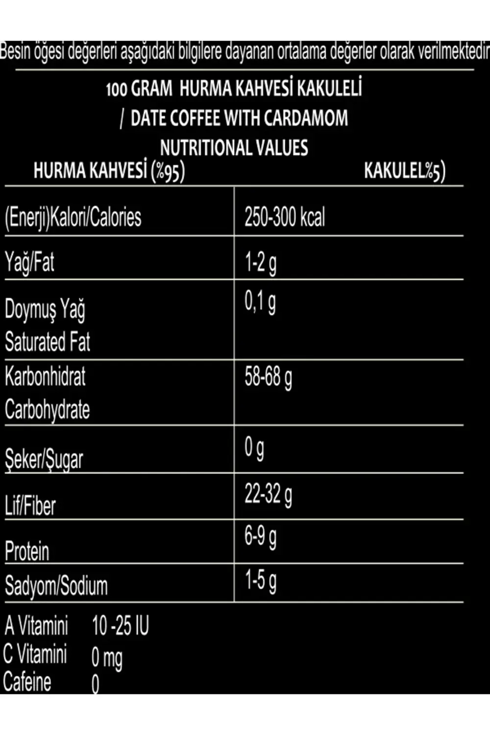 Hurma Kahvesi Kakule 200 Gr