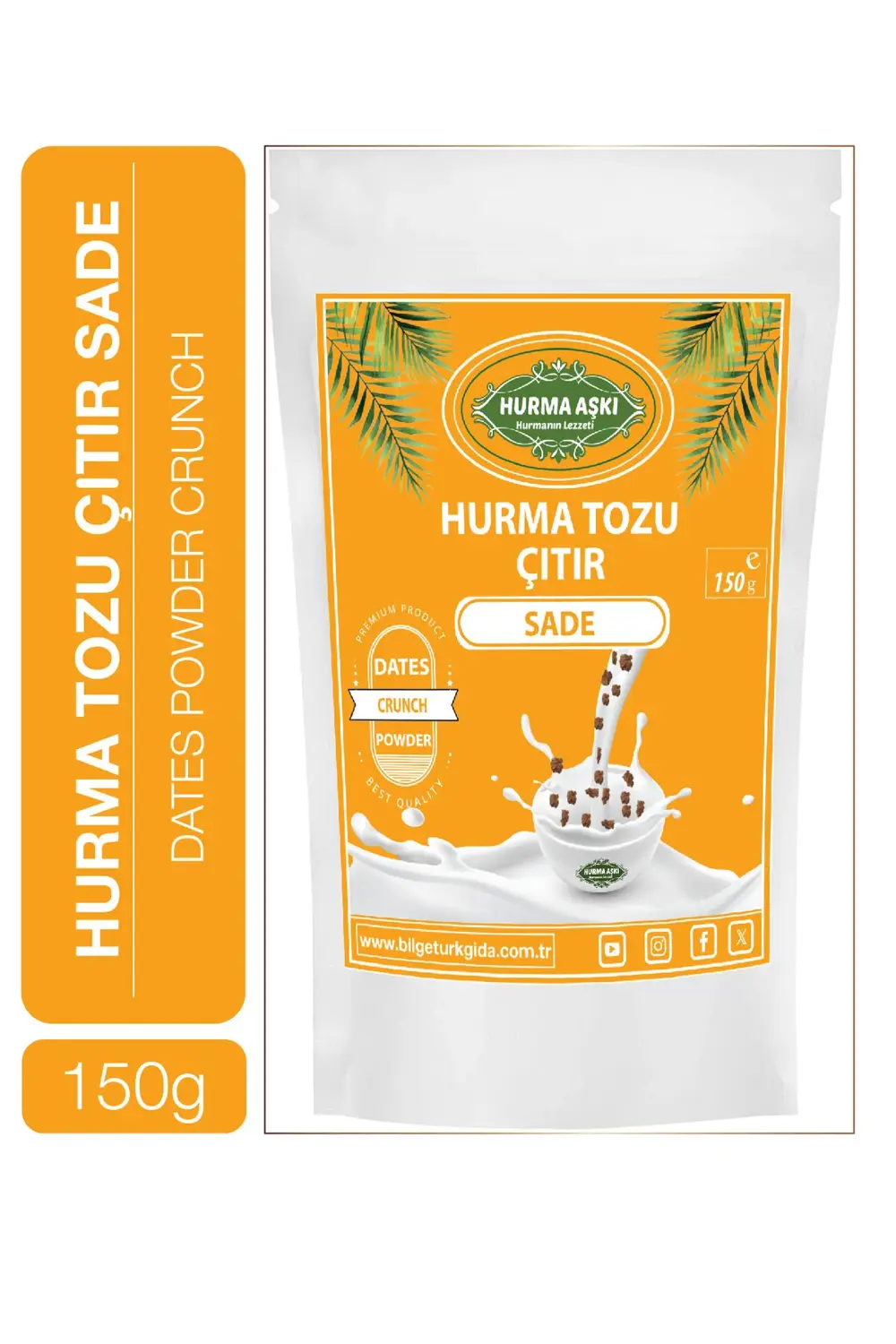 Hurma Tozu Çıtır Sade 150 Gr
