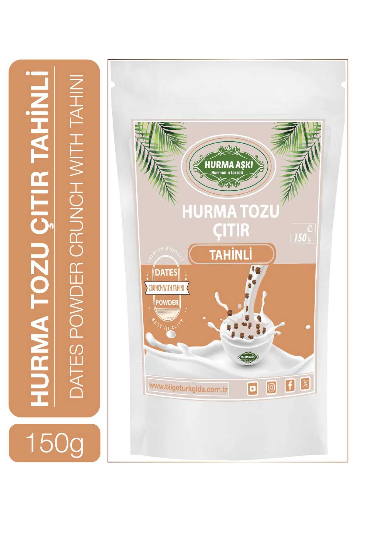 Hurma Tozu Çıtır Tahinli 150 Gr Hurma Tozu Çıtır Tahinli 150 Gr