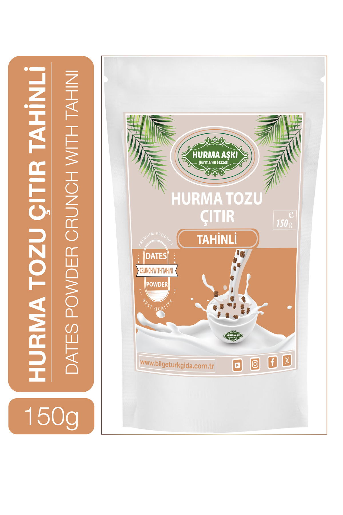 Hurma Tozu Çıtır Tahinli 150 Gr