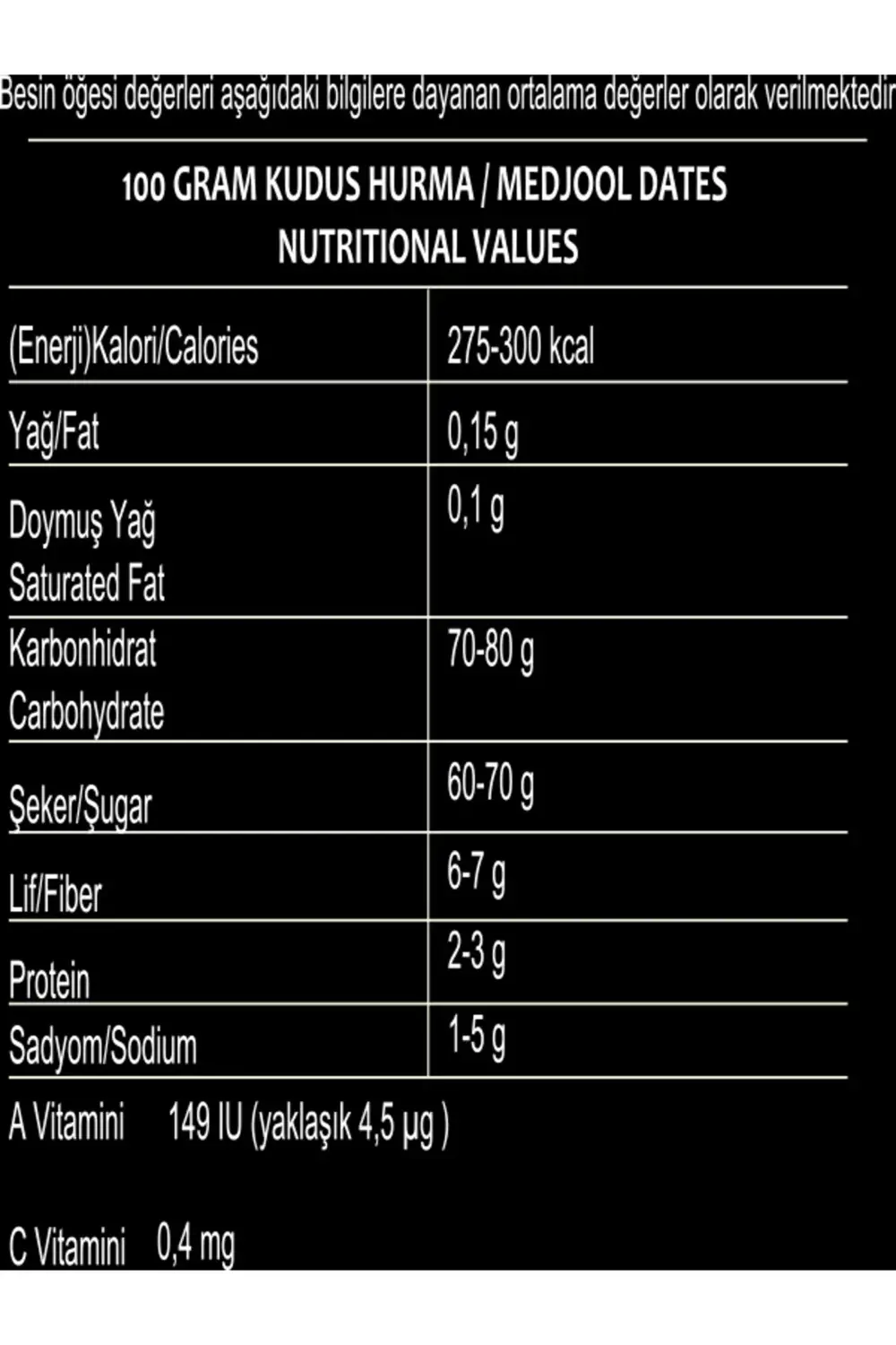 Hurma Tozu Kudus 300 Gr