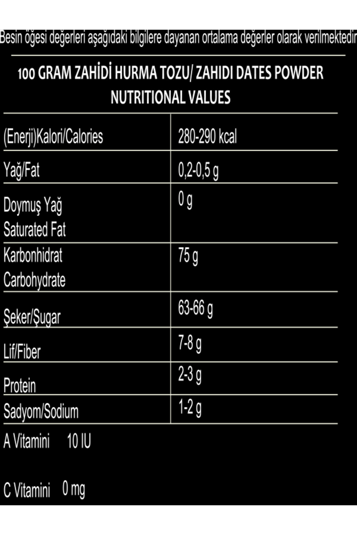 Hurma Tozu Zahidi 300GrX3=900Gr