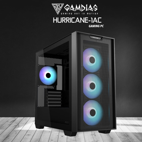 Gamdias Hurricane-1Ac, Ryzen 5 7600, 32Gb Ddr5 Ram, 1Tb Nvme Ssd, 8Gb Gdd