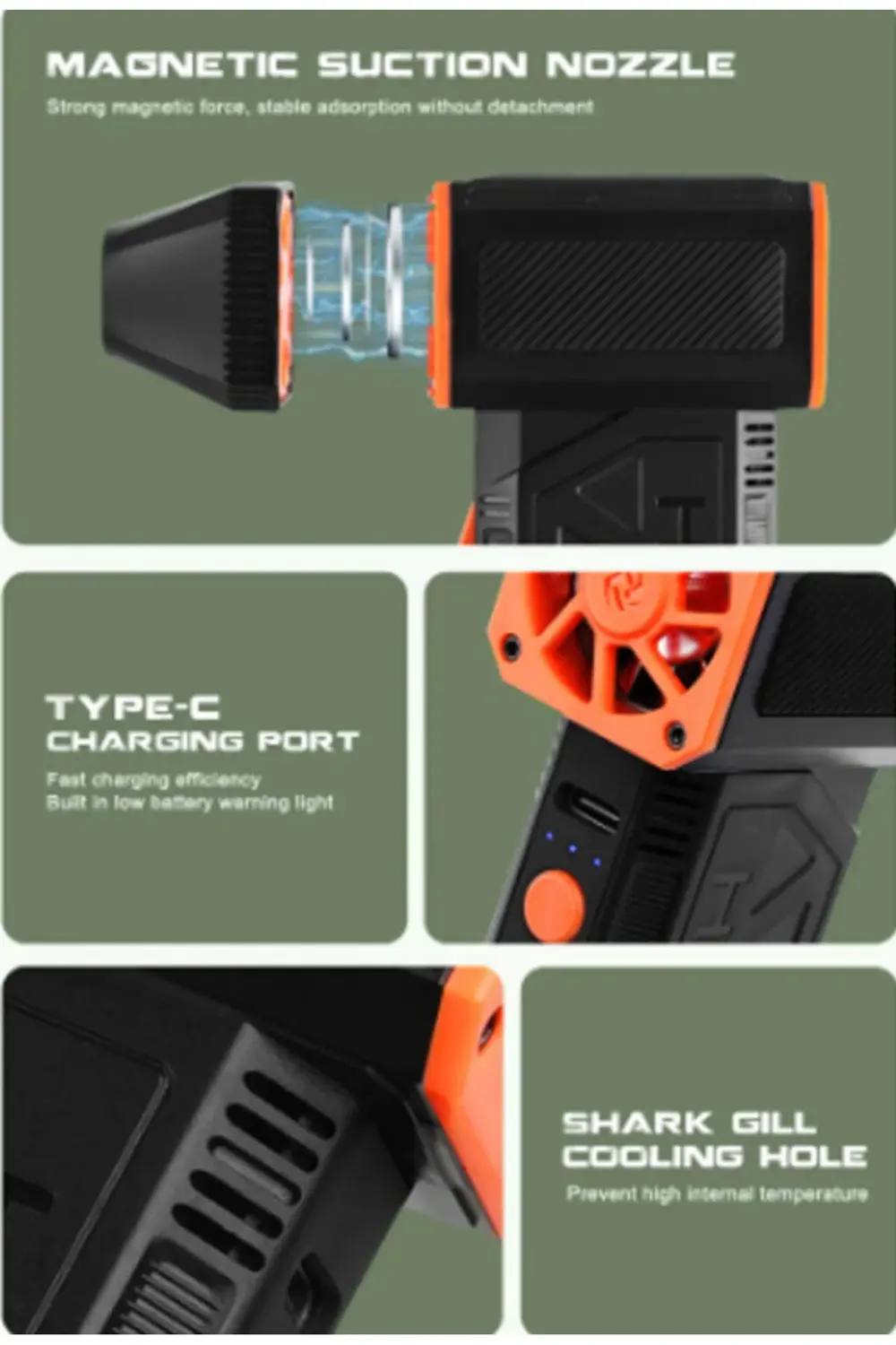 Hurrıcane Mini Jet Fan Turbo Fan 190000rpm Özel Tasarım Mangal Ya