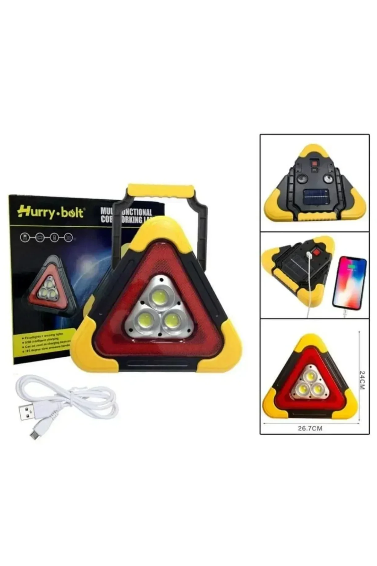 Hurry Bolt Şarjlı Cob Led Reflektör Hurry Bolt Şarjlı Cob Led Reflektör