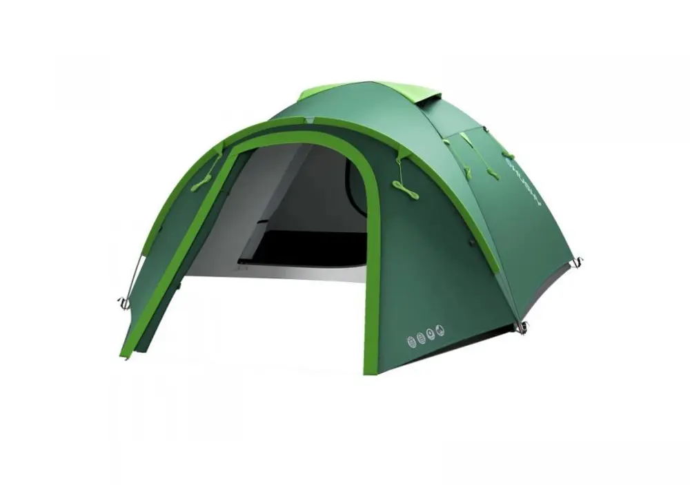 HUSKY Bizon Plus 4 Kişilik 3 Mevsim Kamp Çadırı Yeşil