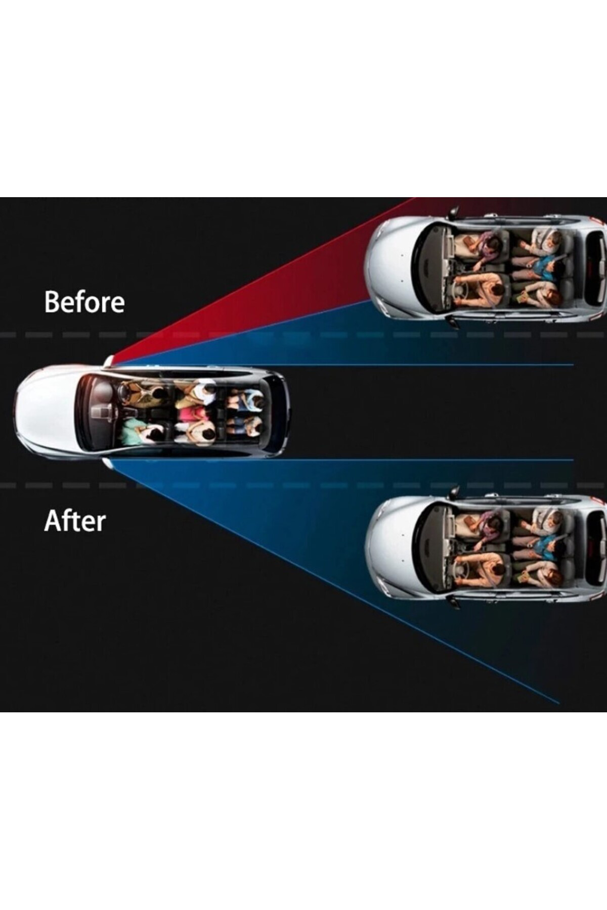 HVT® Ayarlanabilir Kör Nokta Aynası Siyah 2 Adet CM-031