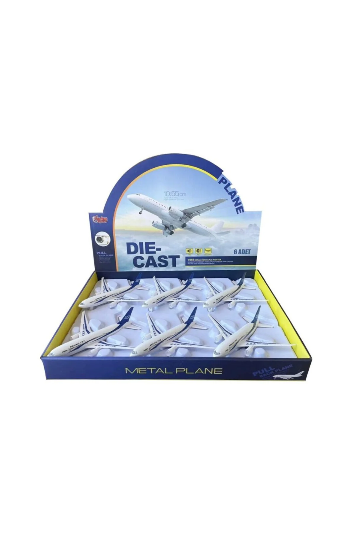 HW-180 2830 BLUE CB IŞIKLI SESLİ METAL YOLCU UÇAĞI