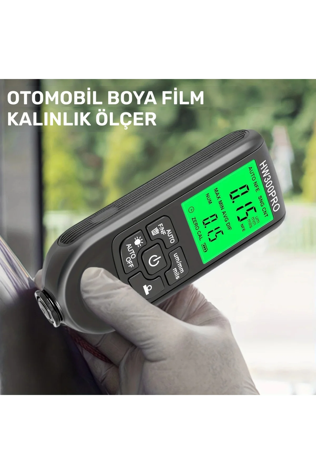 HW-300PRO Oto Boya Kalınlık Ölçer Fe NFe 2000µm + 2 Fonksiyonlu B
