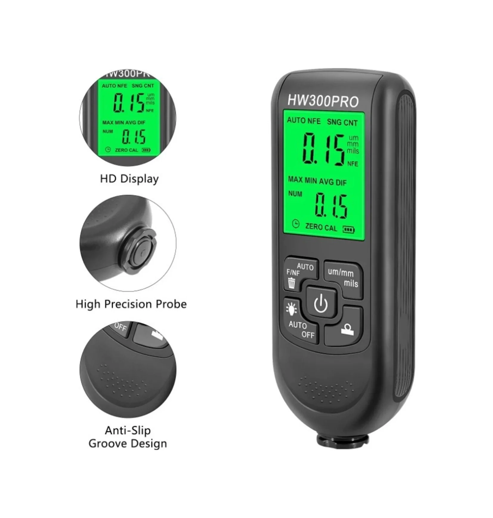 Hw-300pro Oto Boya Kalınlık Ölçer 0-2000µm Fe & Nfe Kaplama Kalınlık Test Cihazı Lisinya Hw-300pro Oto Boya Kalınlık Ölçer 0-2000µm Fe & Nfe Kaplama Kalınlık Test Cihazı Lisinya