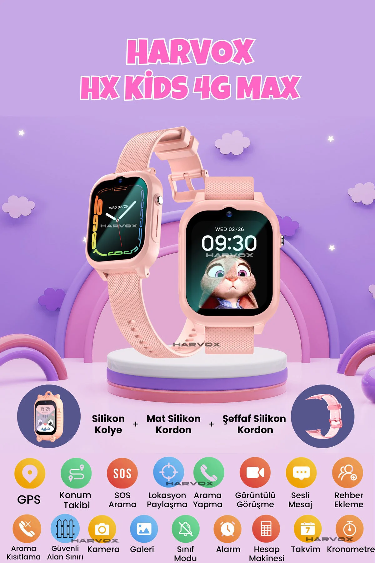 HX Kids 4G Max Akıllı Çocuk Saati – GPS Takip & Konum İzleme