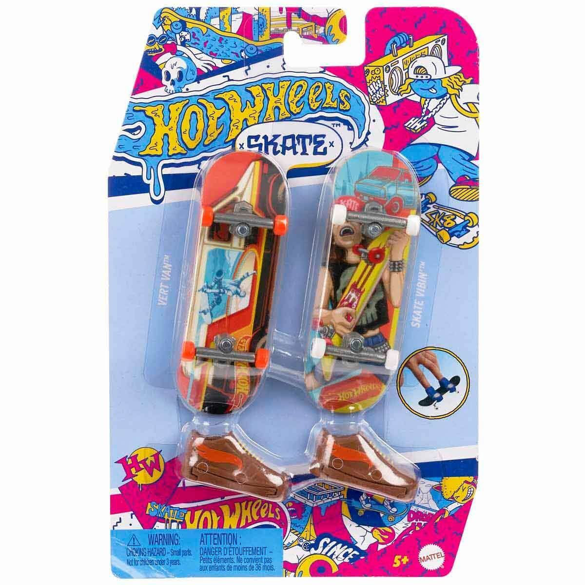 HXL17 Hot Wheels Skate Retro Temalı İkili Parmak Kaykay ve Ayakka
